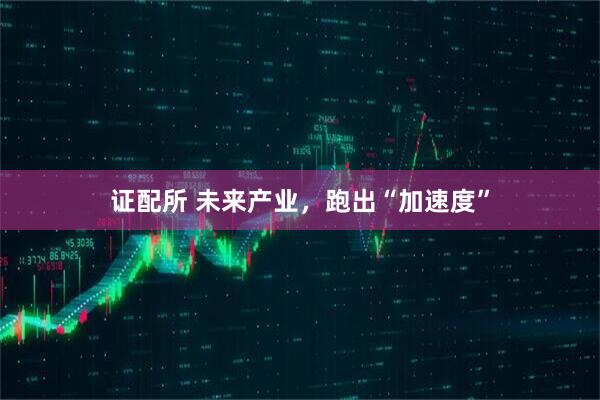 证配所 未来产业，跑出“加速度”