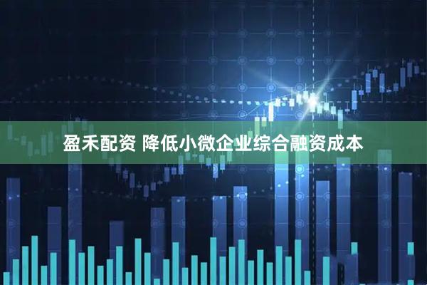 盈禾配资 降低小微企业综合融资成本
