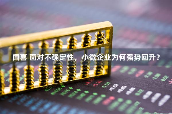 闻喜 面对不确定性，小微企业为何强势回升？