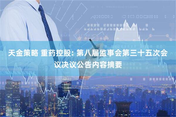 天金策略 重药控股: 第八届监事会第三十五次会议决议公告内容摘要
