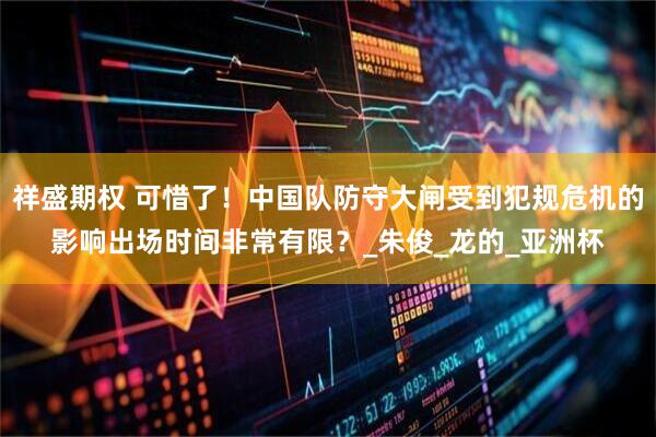 祥盛期权 可惜了！中国队防守大闸受到犯规危机的影响出场时间非常有限？_朱俊_龙的_亚洲杯