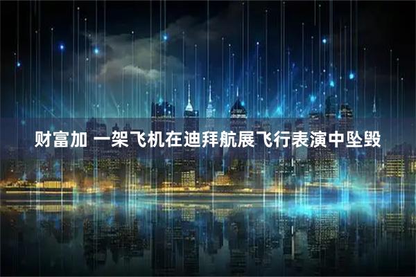 财富加 一架飞机在迪拜航展飞行表演中坠毁