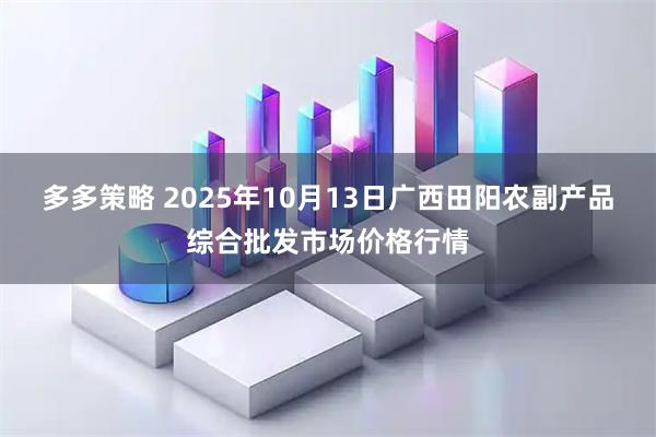多多策略 2025年10月13日广西田阳农副产品综合批发市场价格行情