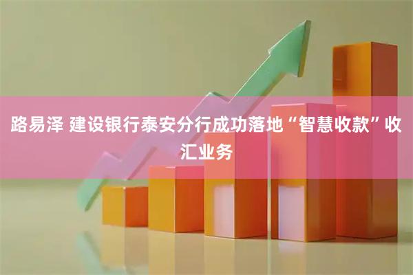 路易泽 建设银行泰安分行成功落地“智慧收款”收汇业务